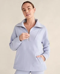 Ann Taylor Haven Well Within Balance Organic Cotton Ottoman Half-Zip Women's