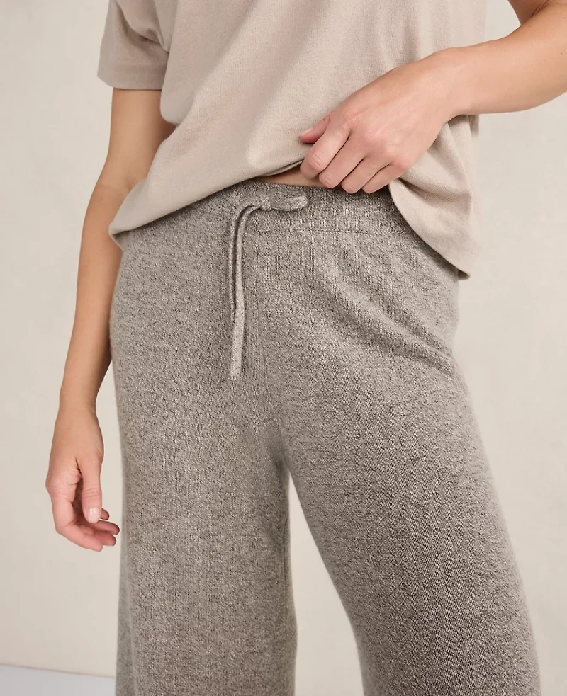 Ann Taylor Haven Well Within Cashmere Wide Leg Pants Porcini Heather Women's