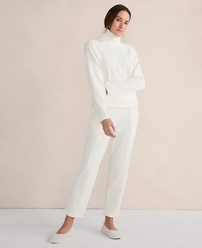 Ann Taylor Haven Well Within Corduroy Velour Drawstring Pants Size Medium Ivory Women's