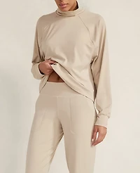 Ann Taylor Haven Well Within Balance Turtleneck Pullover Dusty Shell Top Women's