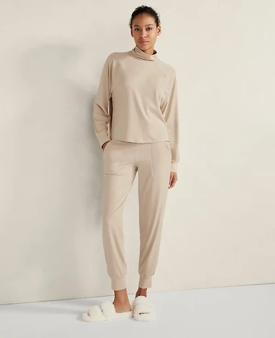 Ann Taylor Haven Well Within Balance Turtleneck Pullover Dusty Shell Top Women's