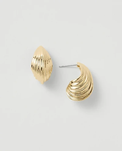 Ann Taylor Textured Teardrop Earrings Goldtone Women's