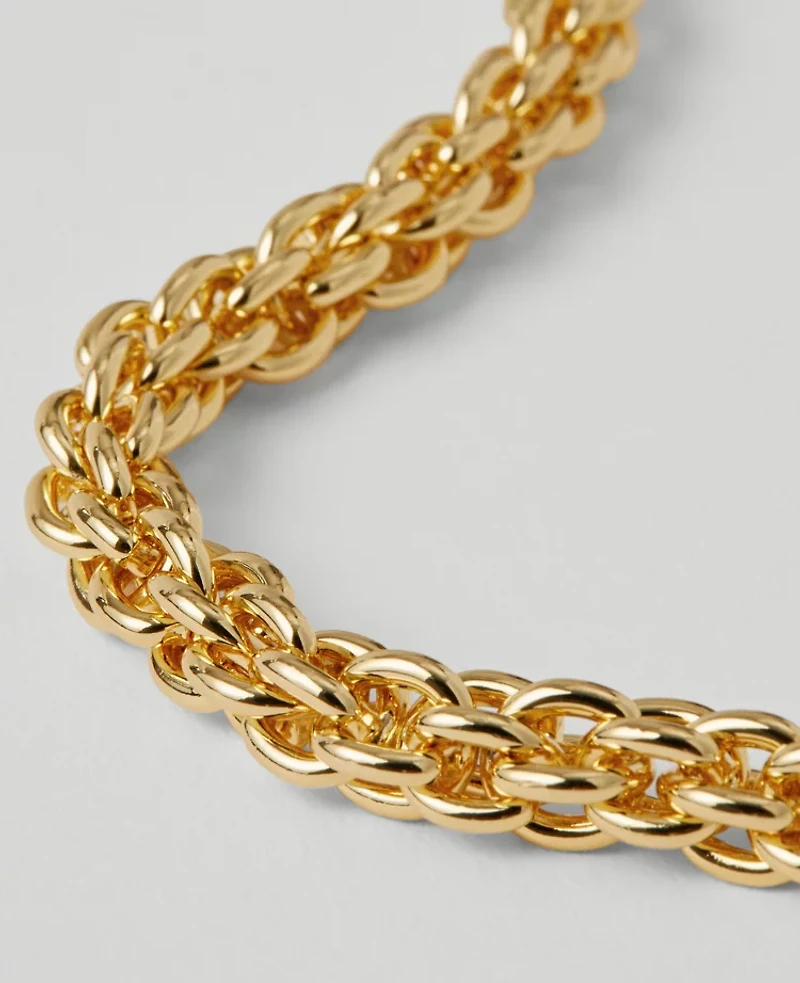 Ann Taylor Metal Chain Chunky Necklace Goldtone Women's