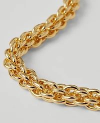 Ann Taylor Metal Chain Chunky Necklace Goldtone Women's