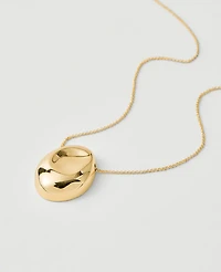 Ann Taylor Metal Disc Pendant Necklace Women's