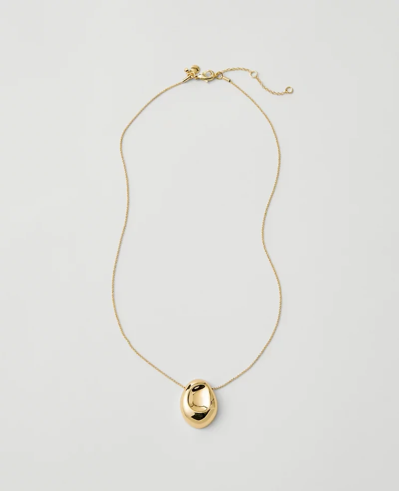 Ann Taylor Metal Disc Pendant Necklace Women's