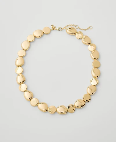 Ann Taylor Metal Multi Disc Necklace Goldtone Women's