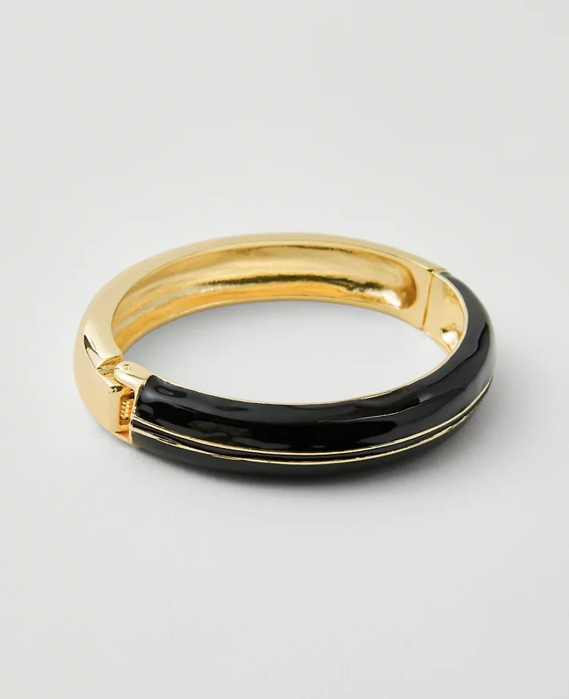 Ann Taylor Acetate Hinged Cuff Bracelet Goldtone Women's