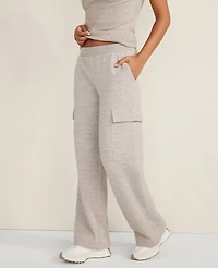 Ann Taylor Haven Well Within Fleece Cargo Pocket Pants Size Medium Stone Taupe Women's