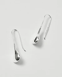 Ann Taylor Teardrop Drop Earrings Silvertone Women's