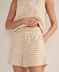 Ann Taylor Haven Well Within Terry Cloth Stripe Shorts Size 2XL Cortado Women's