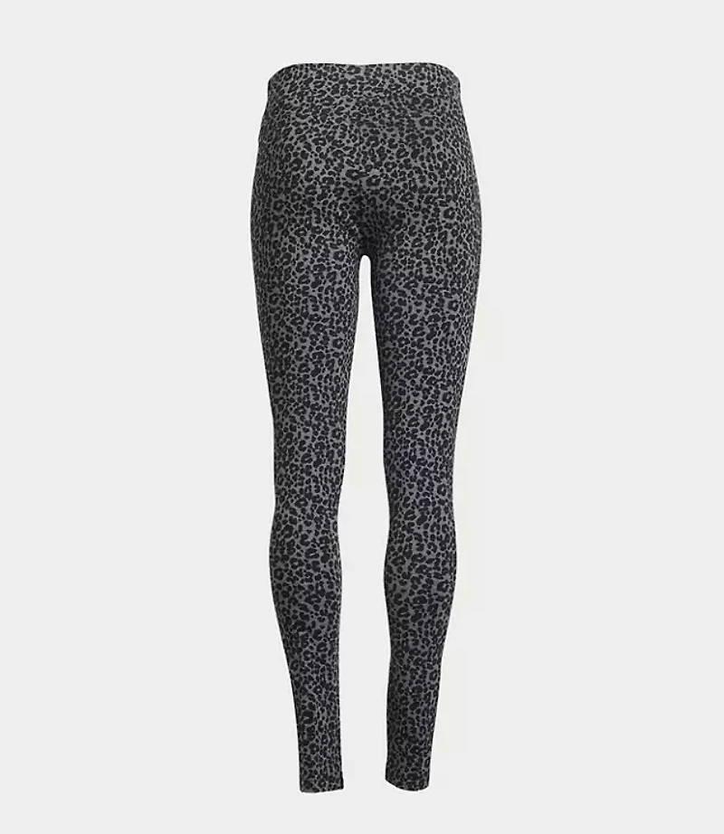 Petite Leopard Print Ponte Leggings