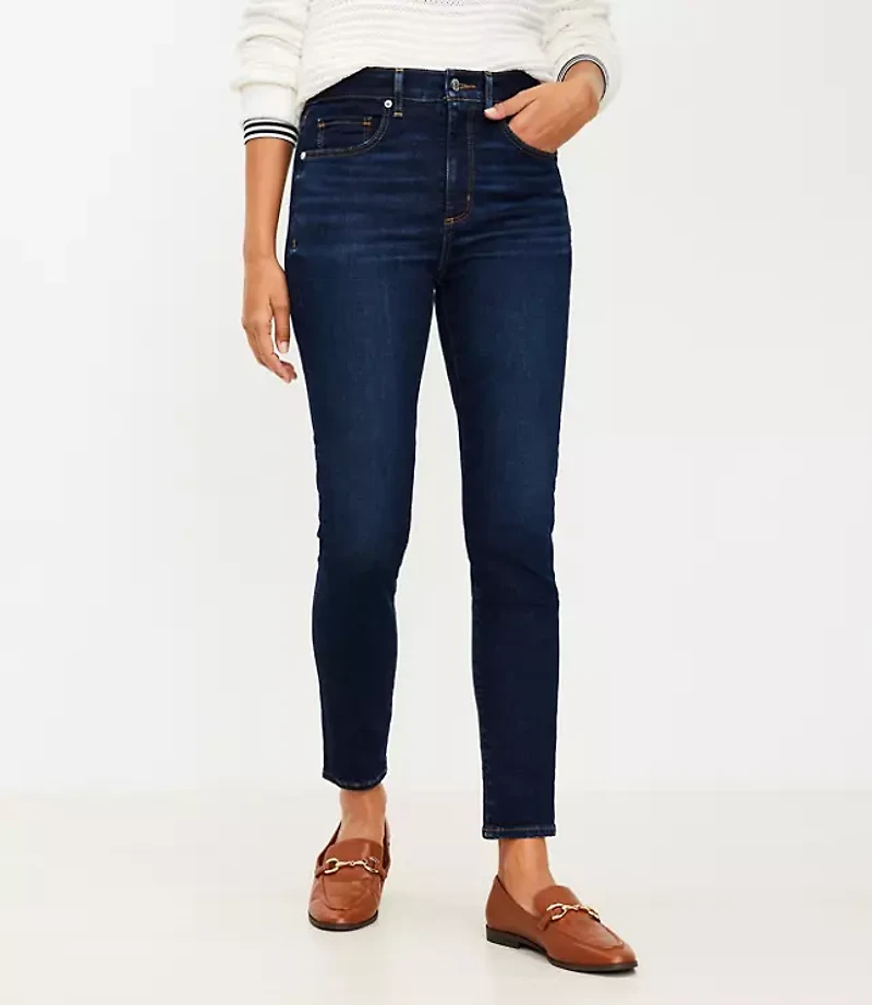 High Rise Skinny Jeans Classic Dark Indigo Wash