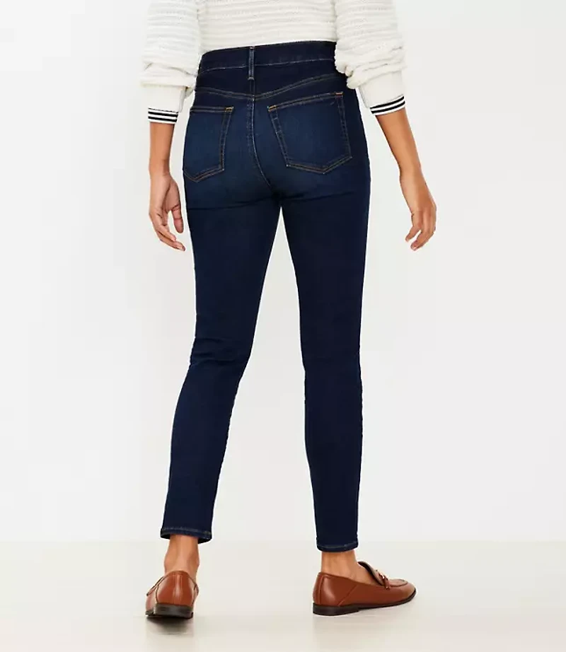 Curvy High Rise Skinny Jeans Classic Dark Indigo Wash