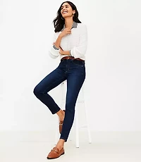 Petite Curvy High Rise Skinny Jeans Classic Dark Indigo Wash