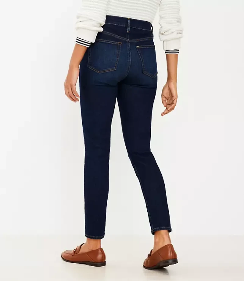 Petite Curvy High Rise Skinny Jeans Classic Dark Indigo Wash