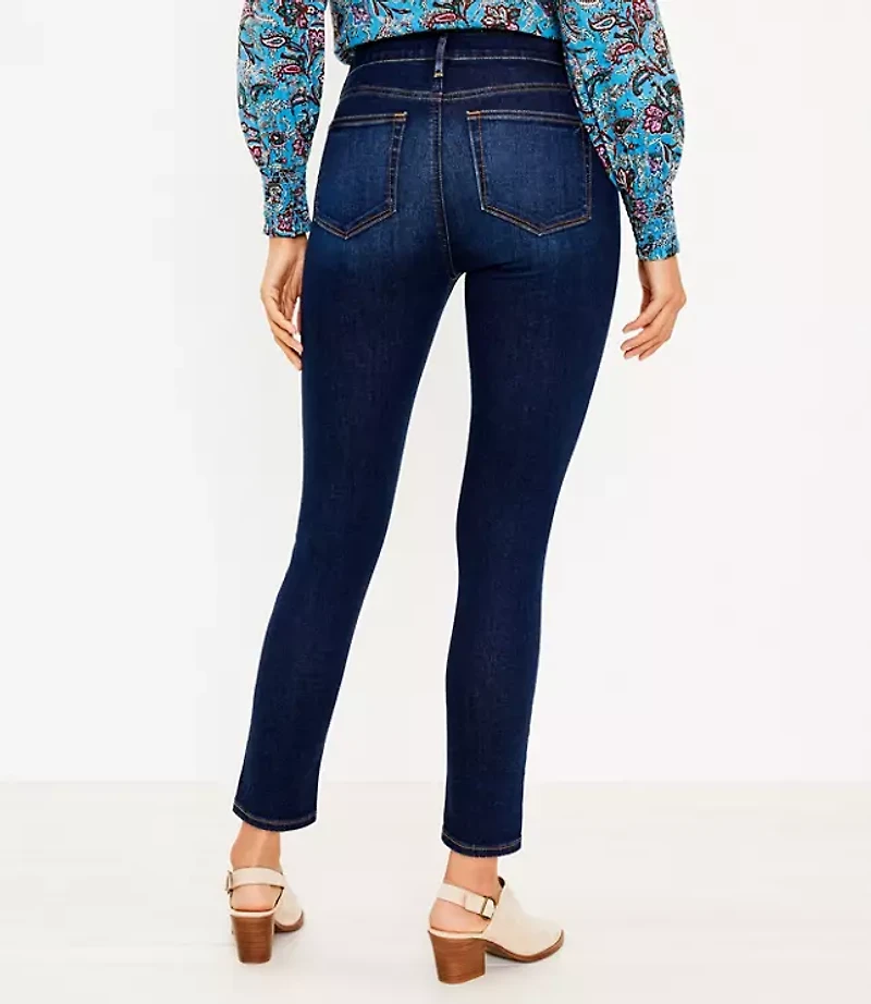 Mid Rise Skinny Jeans in Classic Dark Indigo Wash