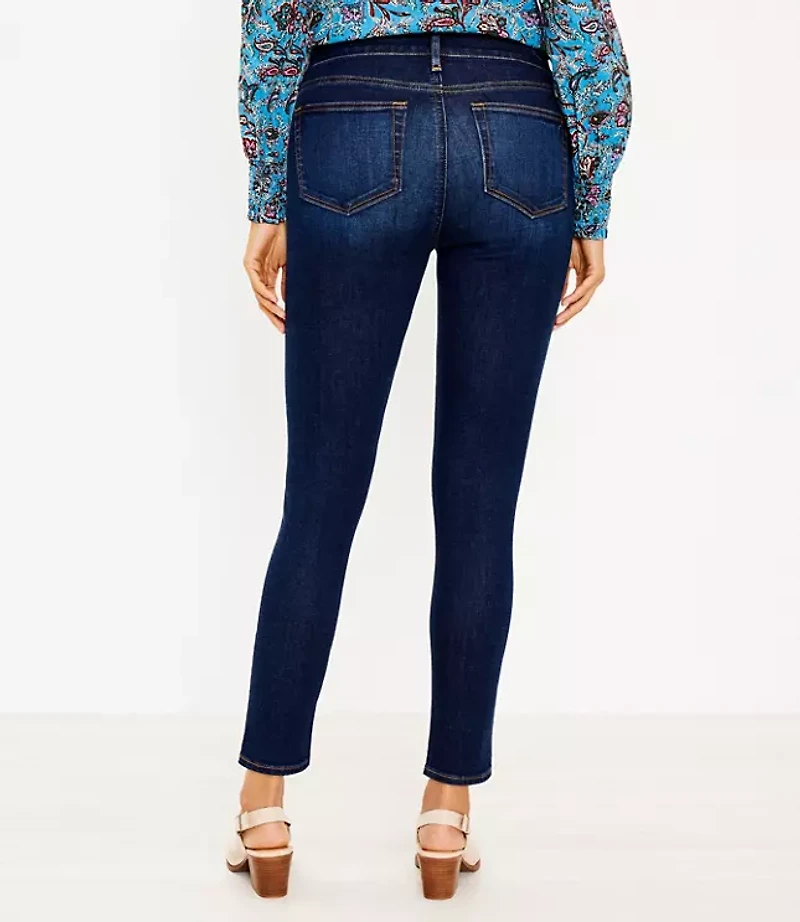 Tall Curvy Mid Rise Skinny Jeans in Classic Dark Indigo Wash