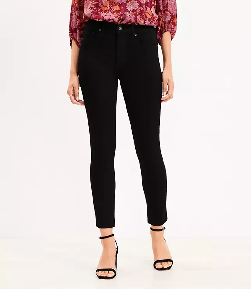 Curvy Mid Rise Skinny Jeans Black