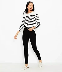 Petite Curvy High Rise Skinny Jeans Black