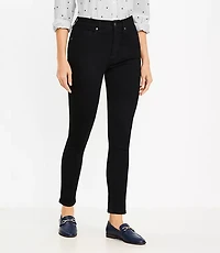 Petite Curvy High Rise Skinny Jeans Black