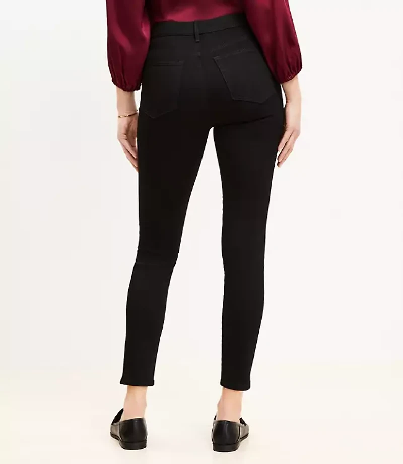 Petite High Rise Skinny Jeans Black