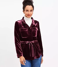 Velvet Utility Jacket