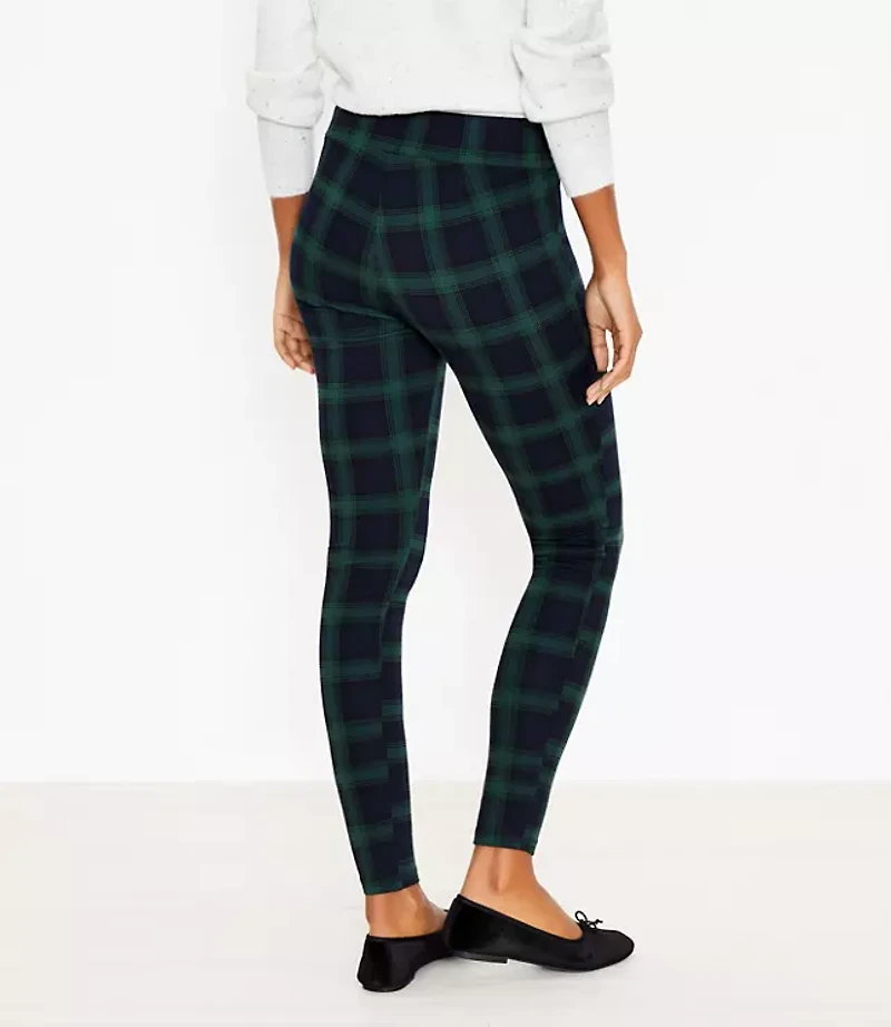 Petite Plaid Ponte Leggings