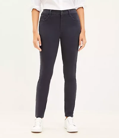 Curvy Five Pocket Skinny Pants in Sateen