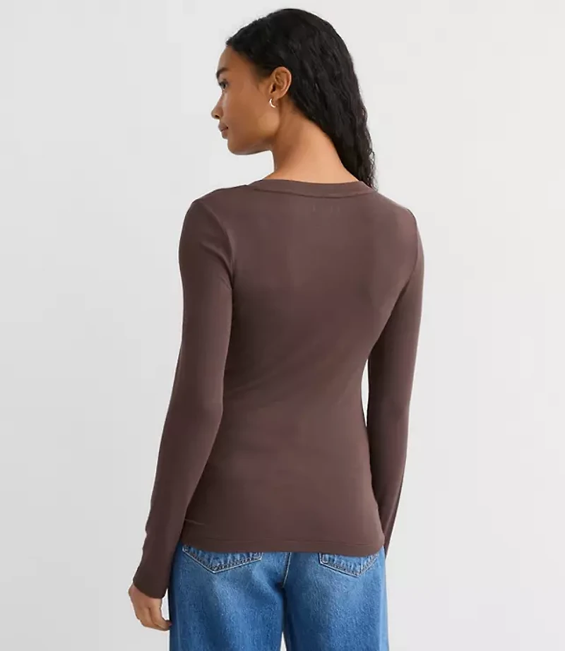 Petite Long Sleeve Crew Neck Tee