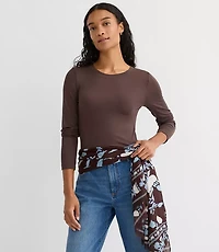 Petite Long Sleeve Crew Neck Tee