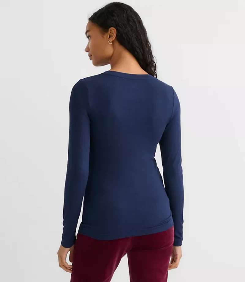 Petite Long Sleeve Crew Neck Tee