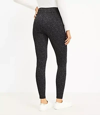 Petite Leopard Print Ponte Leggings