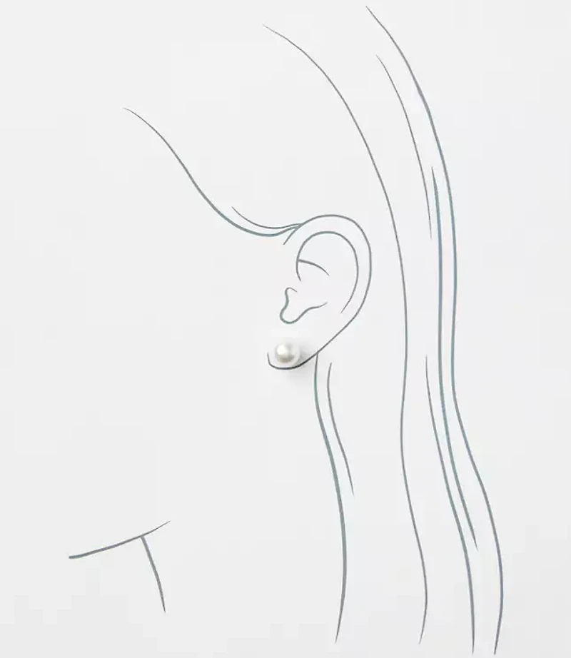 Pearlized Stud Earrings