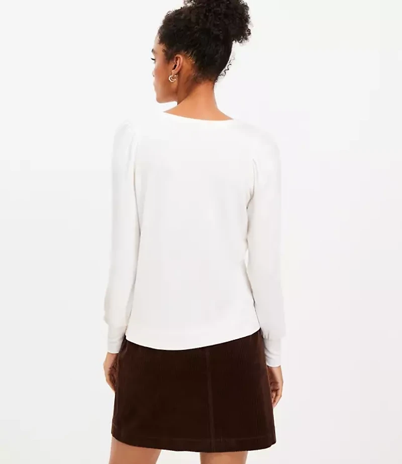 Cozy Puff Sleeve Sweatshirt
