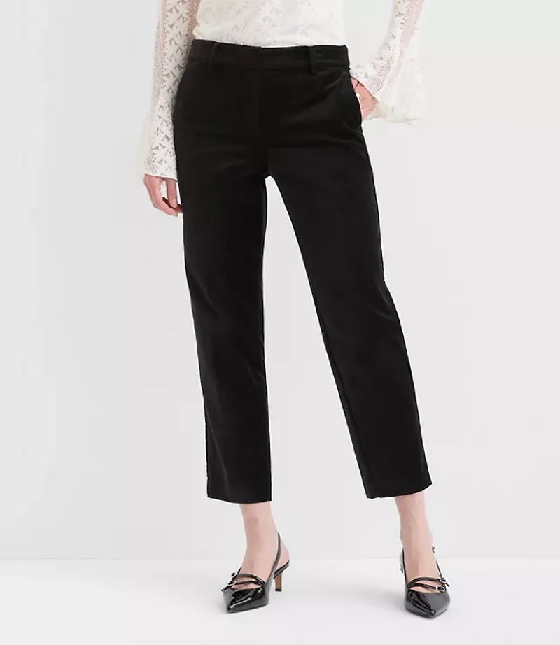 Petite Riviera Slim Pants Velvet