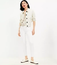 Mid Rise Skinny Jeans in White