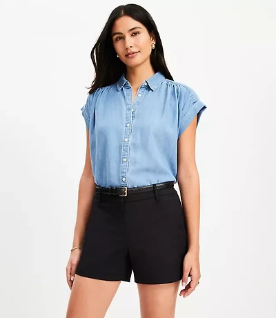 Petite Riviera Shorts Doubleweave