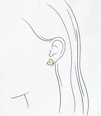 Mother of Pearl Heart Stud Earrings
