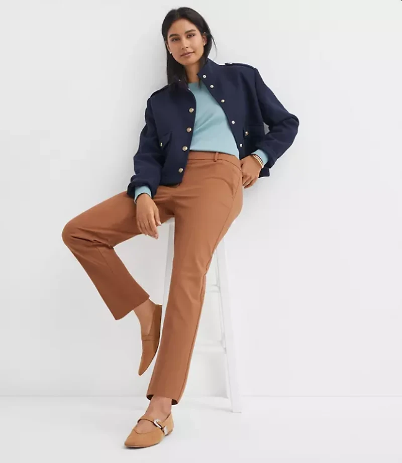 Petite Riviera Slim Pants Doubleweave