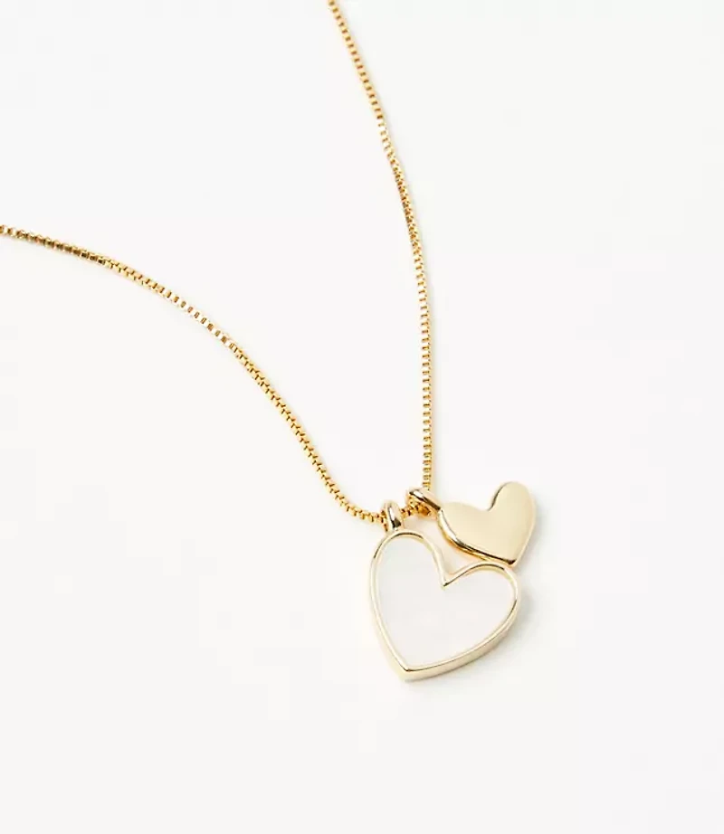 Mother of Pearl Heart Necklace