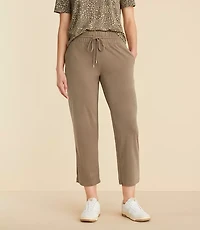 Lou & Grey Sandwashed Straight Crop Drawstring Pants