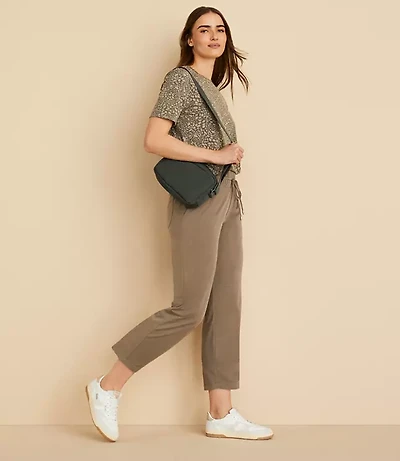Lou & Grey Sandwashed Straight Crop Drawstring Pants