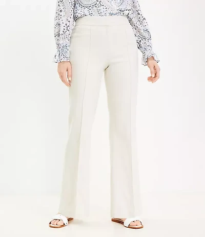 Petite Curvy Flare Pants in Twill