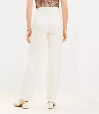 High Rise Full Length Straight Jeans in Popcorn