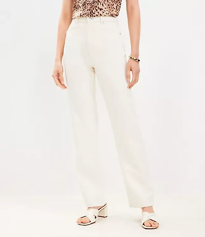 High Rise Full Length Straight Jeans Popcorn