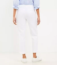 Curvy Devin Tie Waist Slim Pants Twill
