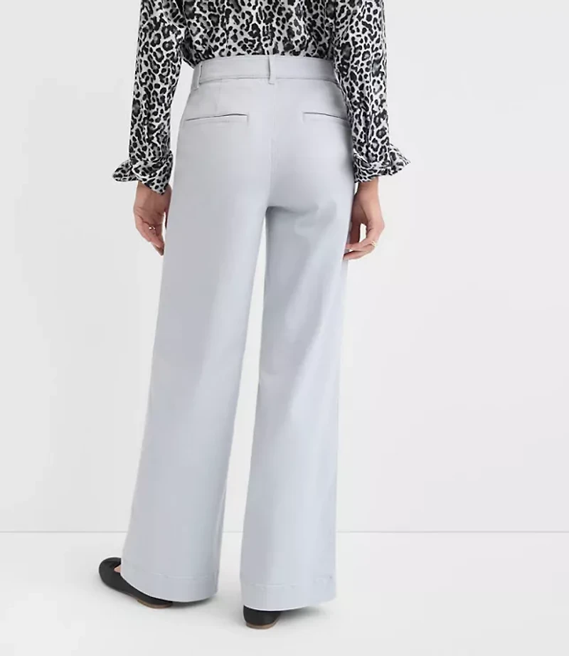 Curvy Palmer Wide Leg Pants Twill