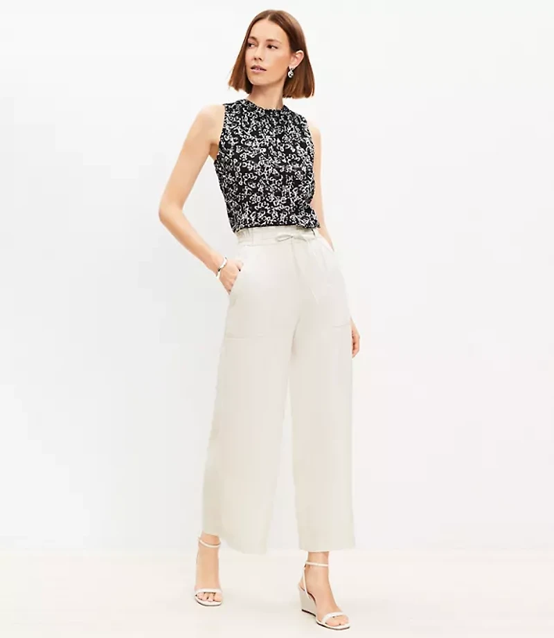 Tall Breezy Wide Leg Pants Linen Blend