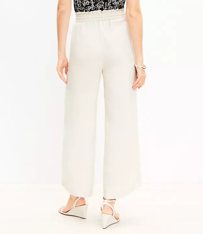 Tall Breezy Wide Leg Pants Linen Blend